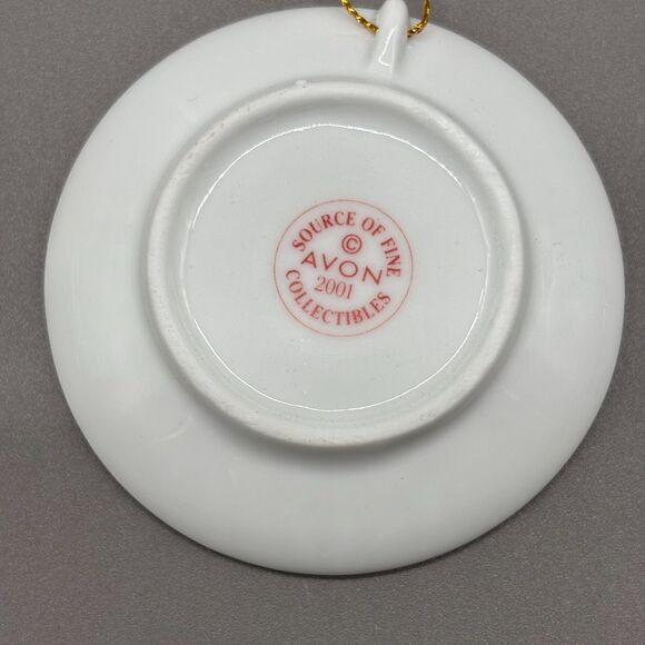 Avon 2001 Porcelain Ornament Santa Bear Christmas Tree North Pole Collectible - Picture 2 of 5